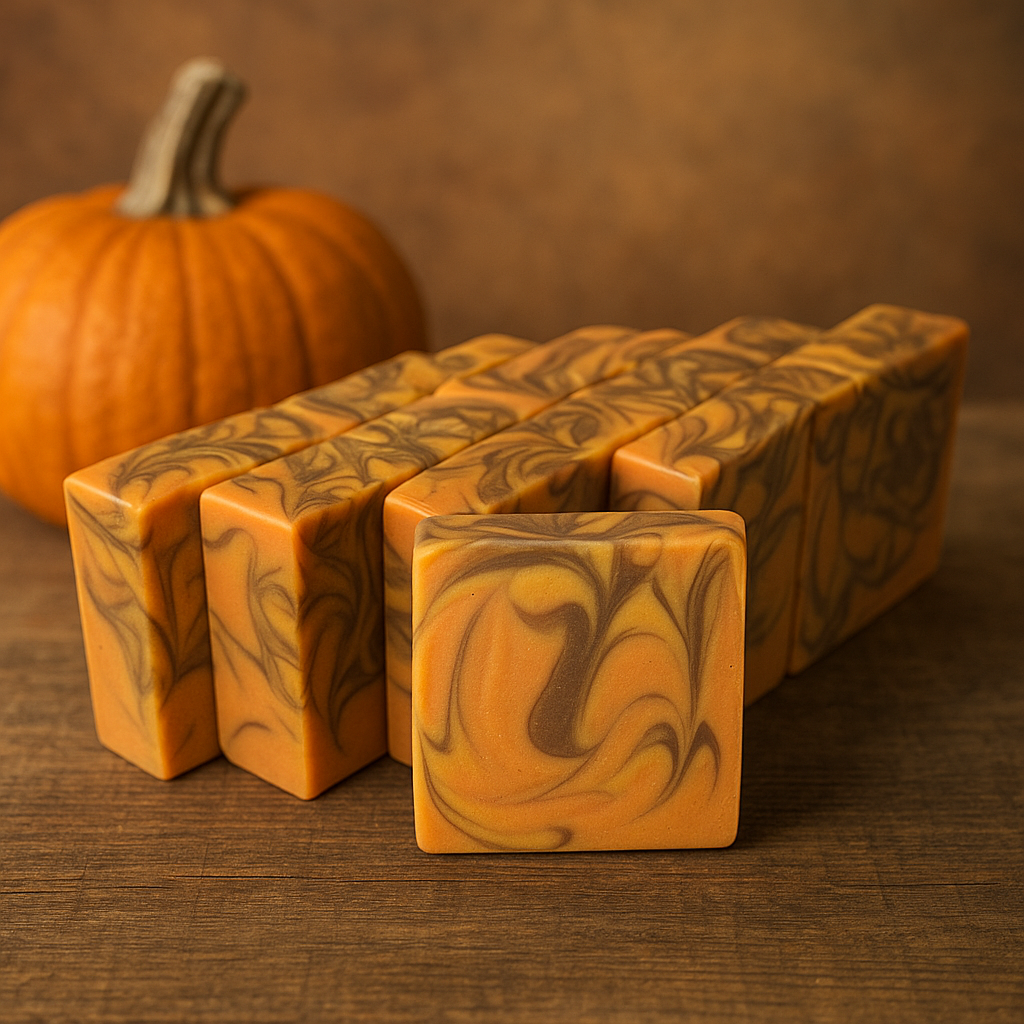 Pu Pu Pumpkin Face - Cold Process Face and Body Soap.